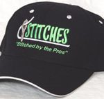 Black and green embroidered baseball cap